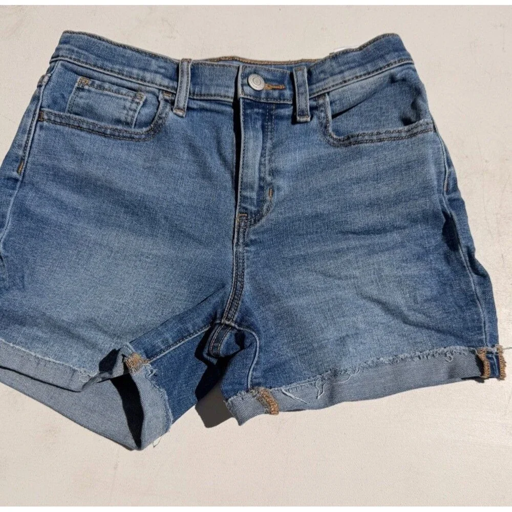 2 Pairs Girls Old Navy Jean Shorts Size 14 c10